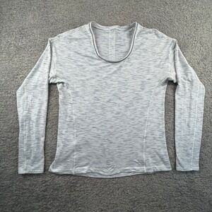 Lululemon Meant to Move Long Sleeve Shirt Tiger Space Dye Size 8 Athletic Gray